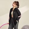 Women's Plus Size Long-Sleeve Quick-Dry Yoga & Running Jacket for Autumn/Winter Fitness