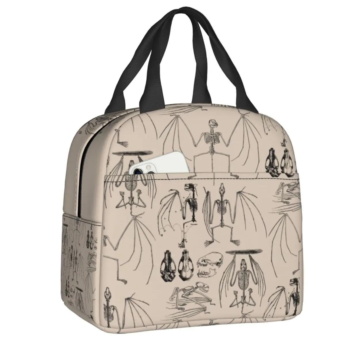 

Крутые летучие мыши полосатый узор изолированные сумки для ланча для школы офиса портативный кулер термо ланч-бокс женщины дети 22x20x13cm