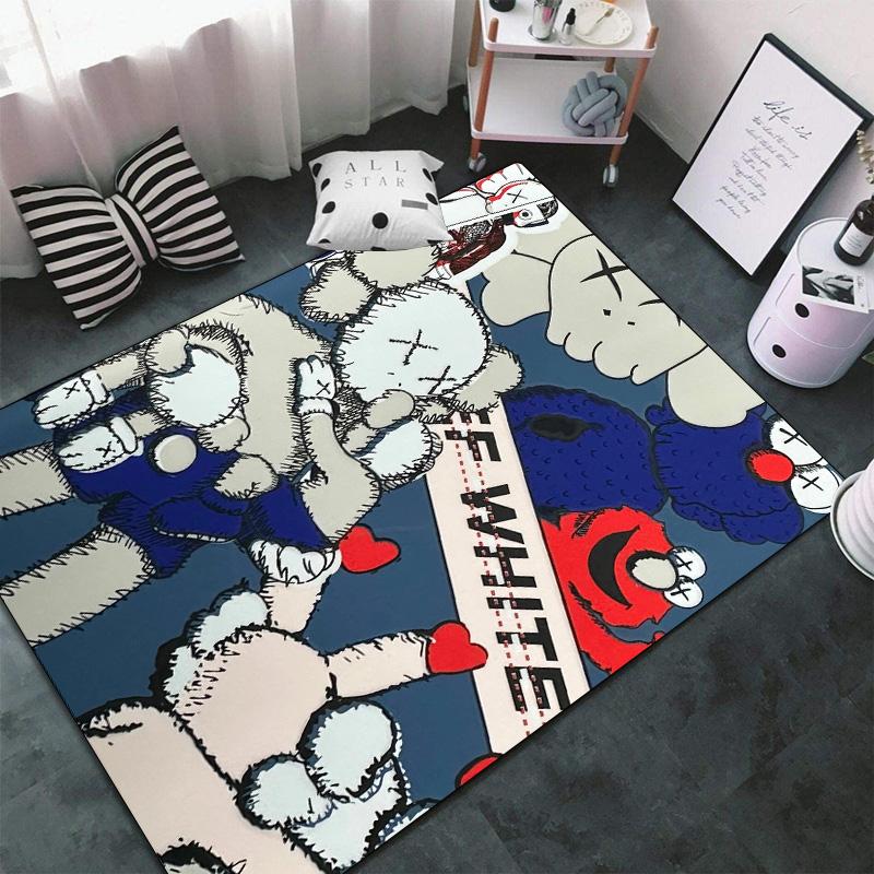 Tappeti e Tappetini con Logo alla Moda Stampa 3D Tappetino per Pavimento Soggiorno Camera da Letto Ampia Area Tappeto Morbido(JM012)