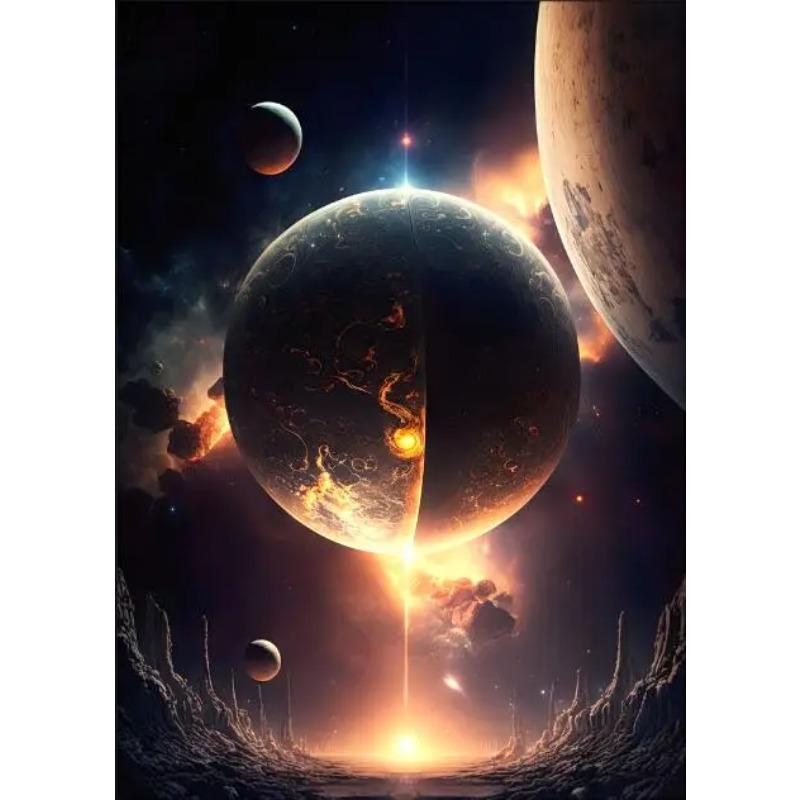 Weltraum-Sci-Fi-Poster, interstellares Schwarzes Loch, Universum, Planet, Geschenk, Leinwandbild, moderne Wanddekoration, Wohnzimmer, Schlafzimmer