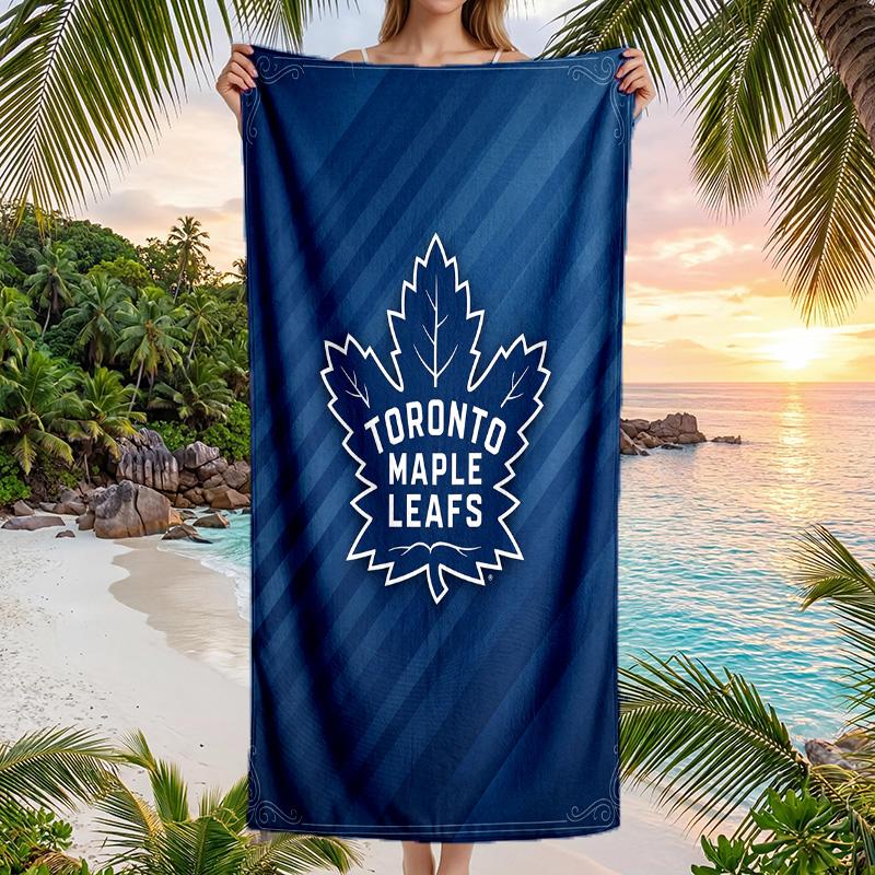 Toronto Maple Leafs Fashion Beach Towel Portable Soft Quick Dry Towel For Swimming Camping Holiday Use