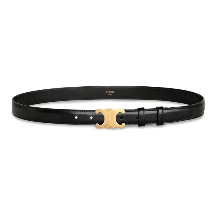 

CELINE TRIOMPH leather belt for women black 2.5cm wide 65-Original Box and Bag