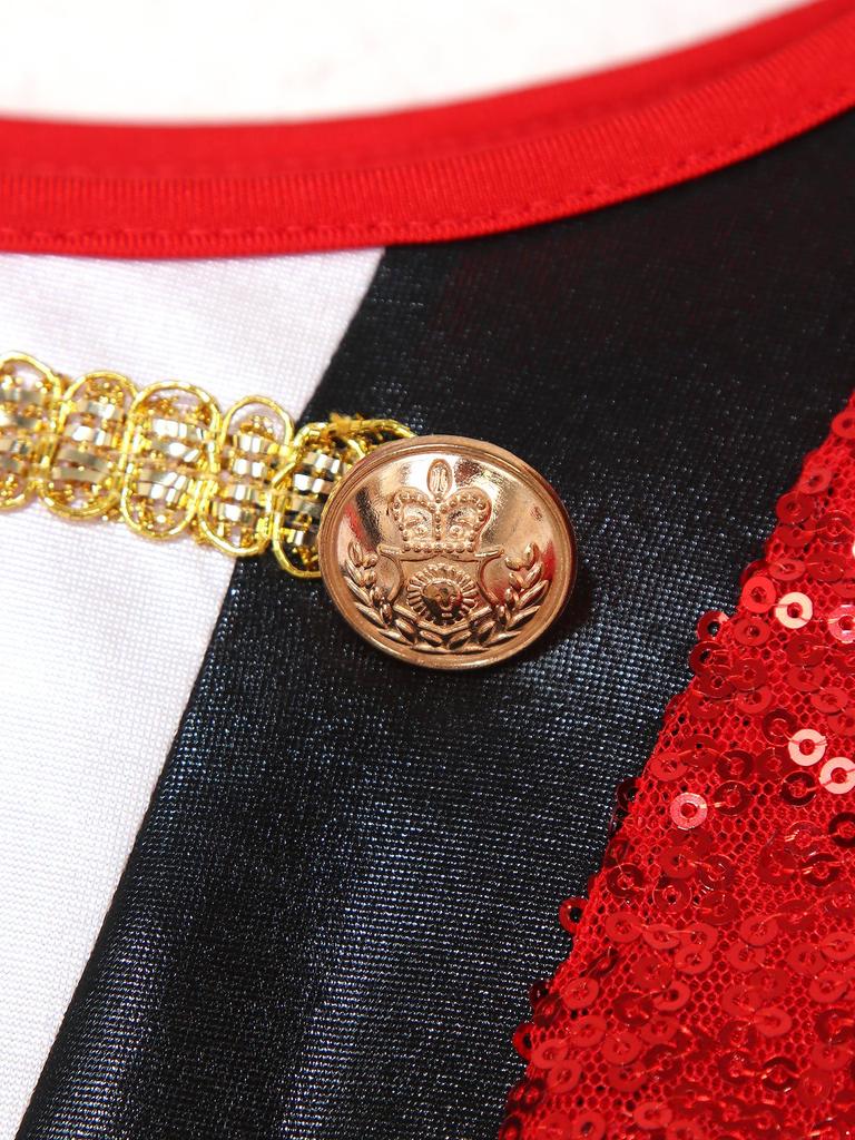 Womens Circus Ringmaster Cosplay Bodysuit Long Sleeve Allover Sequin Tail Jumpsuit Halloween Festival Costumes