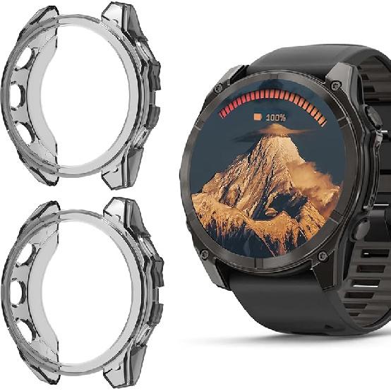 

Совместимый чехол для Garmin Fenix 8, тонкий силиконовый чехол из ТПУ, противоударная защитная накладка, бампер с всесторонней защитой, совместимый для Garmin Fenix 8 43 мм, for fenix E 47mm чёрный