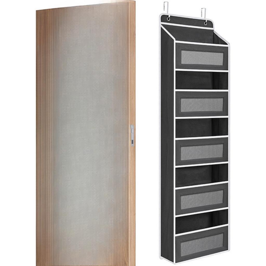 Five Layer Non-woven Fabric Door Storage Box Hanging Bag, Large Capacity Home Bedroom Hanging Storage Bag Hanging