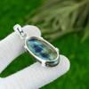 Womens day Sale Oval Natural Labradorite 925 Sterling Silver Bezel Wife Pendant
