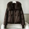 Womens Short Puffer Coat 2026 Winter Warm Cotton Padded Jacket With Faux Fur Collar Loose Fit