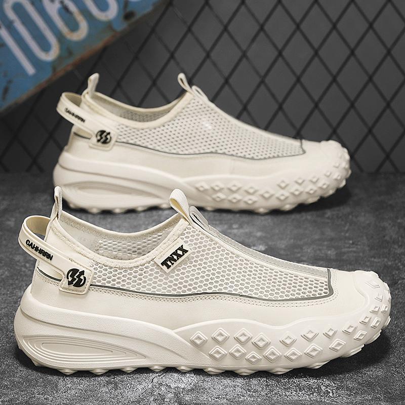 

Men s shoes summer creek walking shoes wading shoes quick-drying large mesh shoes hollow breathable driving shoes large mesh sneakers 44