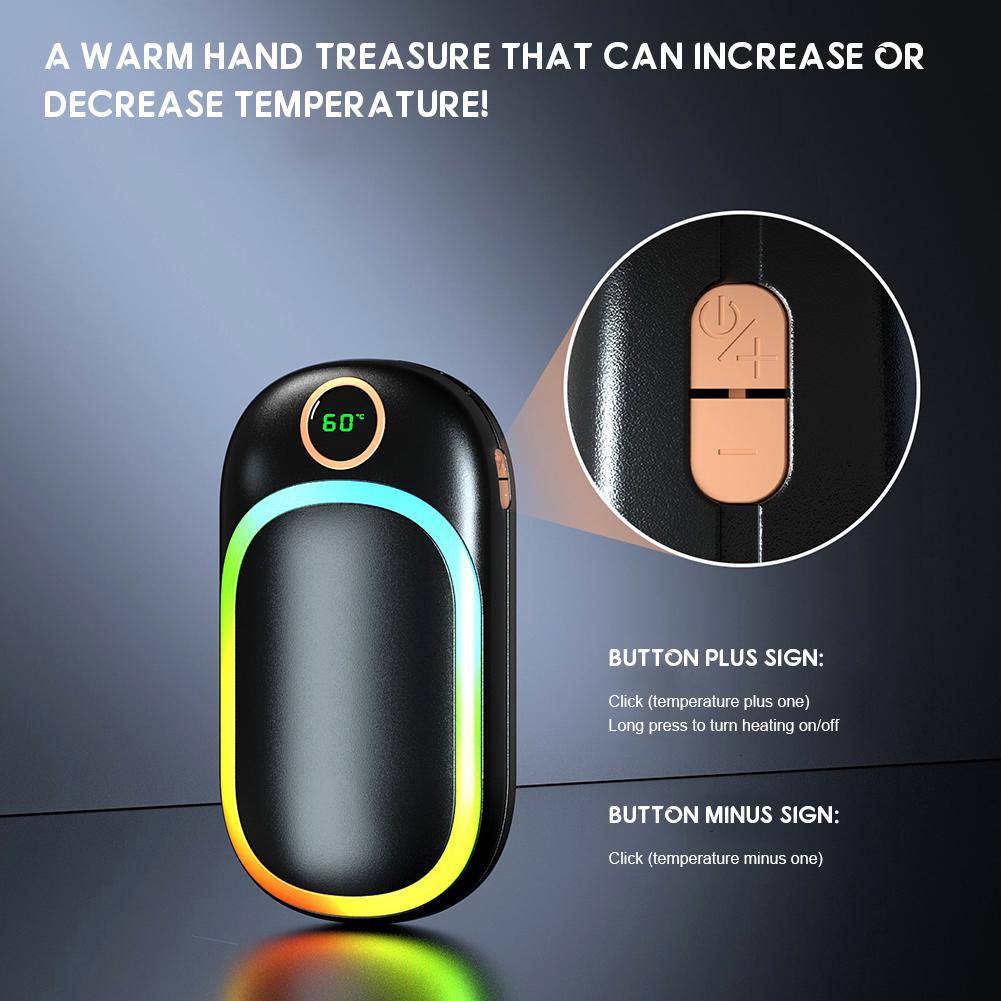 Mini Colorful Circle Hand Warmer With Sunset Light Fast Heating Hand Keep Warm Device For Sports Fitness