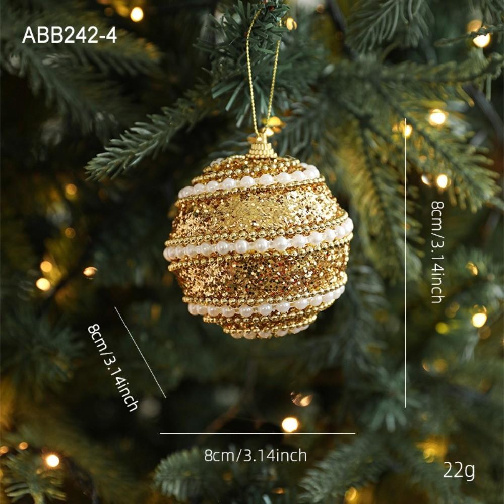 Gold Glitter Christmas Tree Ball Hanging Ornaments Sequin Foam Xmas Tree Decorations Christmas Ornaments Christmas Navidad Gift