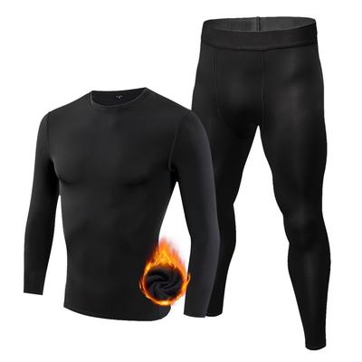Sillictor Warme Unterwäsche Kompressions-Unterhemd und Innen und Warm für Winter Skifahren und Bergprodukt Herren-Set, Leggings, Atmungsaktiv,