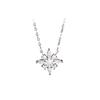 Exquisite Luxury 925 Sterling Silver Asymmetry Full Zircon Snowflake Pendant Necklace for Women Girls Jewelry Accessories Gifts