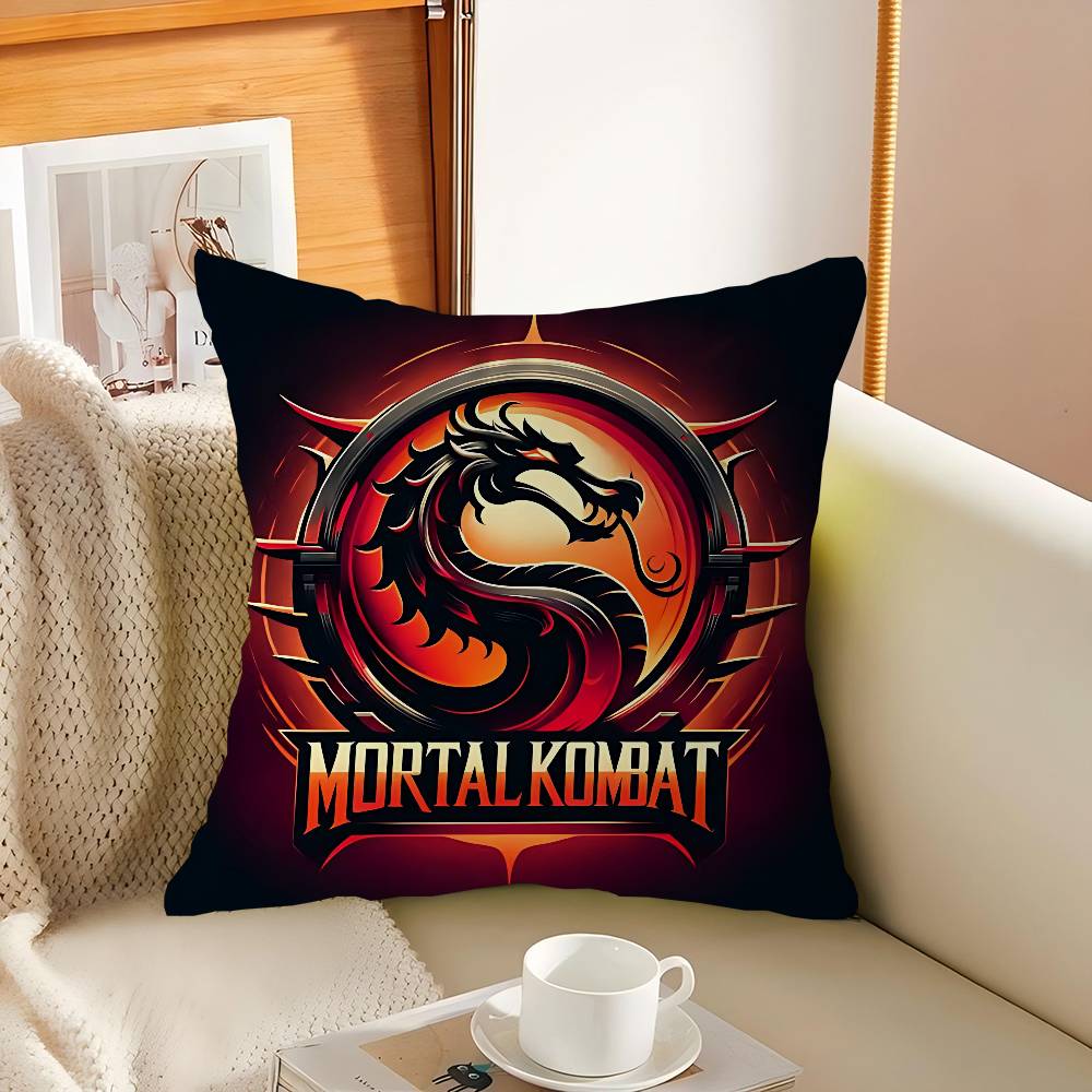 M-Mortal KombatS ЛОГОТИП Дизайн Наволочки Наволочка Декор Праздничное Украшение 16x16Inch