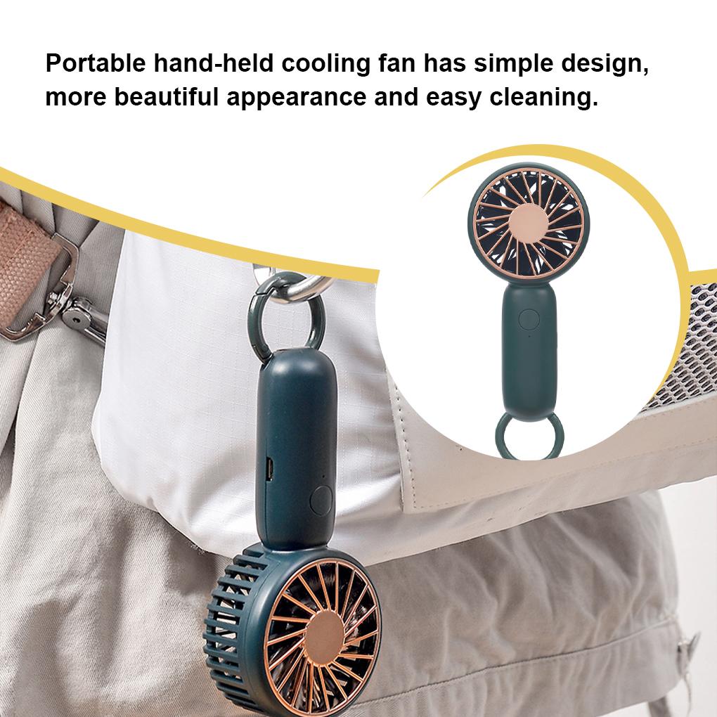 Mini-Ventilator, Handventilator, wiederaufladbarer tragbarer USB-Ventilator für Outdoor-Rucksackreisen, Camping, Picknick, Studien-Kühlventilatoren