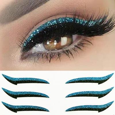 Autocolant pentru creion de ochi cu sclipici fals Autocolant pentru machiaj pentru petrecere Autocolant pentru eyeliner Bandă magică dublă pentru pleoape Machiaj pentru ochi de pisică Instrumente cosmetice