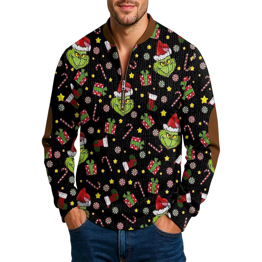 Men'S Outdoor Zipper Long Sleeved Sportswear Casual Sweatshirt