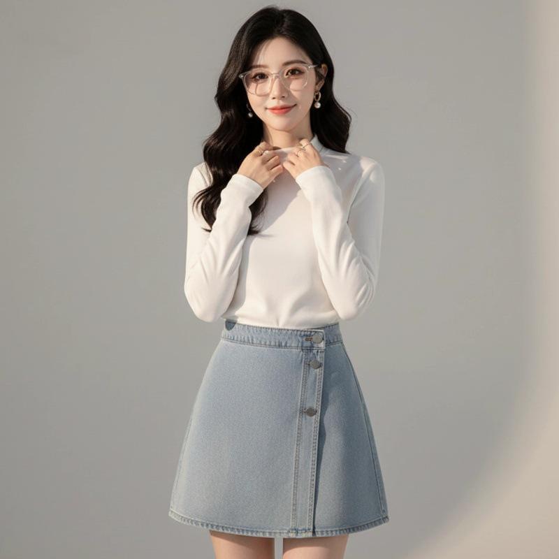 

Women s 2025 Autumn/Winter Thermal Fleece Slim Fit Turtleneck Long-Sleeve Base Layer XL (Weight 115-125) білий
