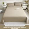 Thick Brushed Striped Bed Sheet Minimalist Solid Student Dormitory Single/Double 3Pcs Set