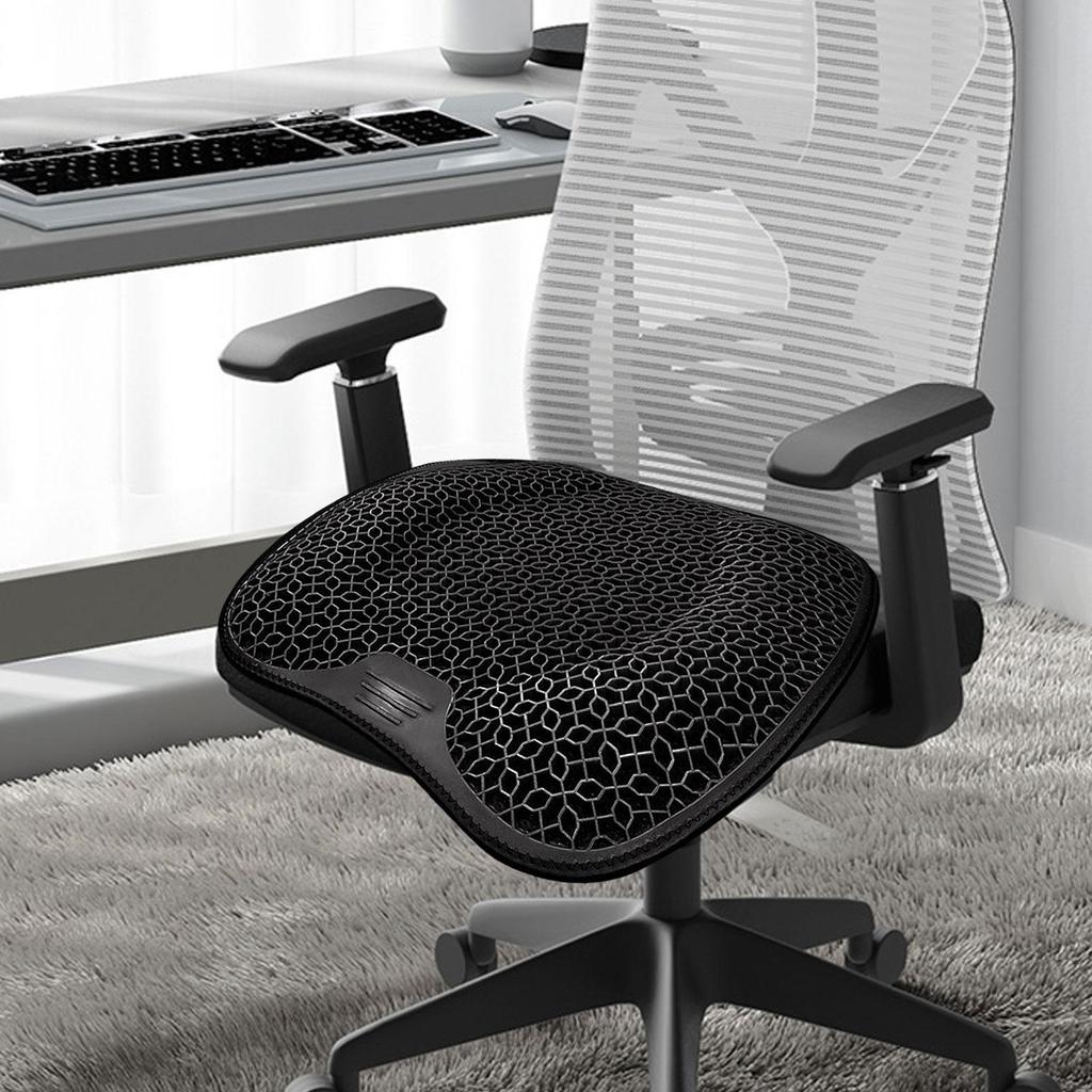 Car Seat Gel Cushion with Honeycomb Structure, Non-Slip Chair Pad for Drivers