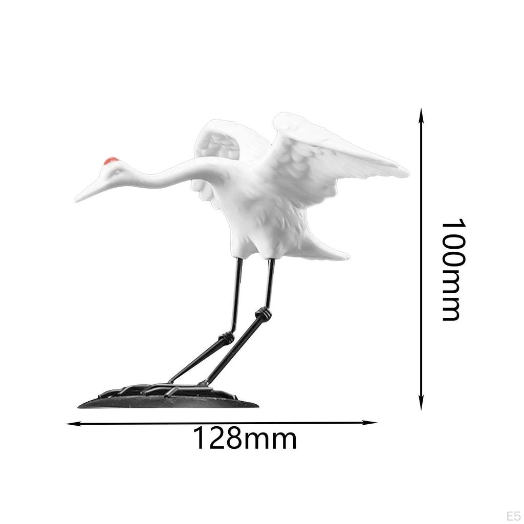 Chinese Crane Statue Animal Bird Figurine Modern Sculpture Ornament for Living Room Cabinet Porch