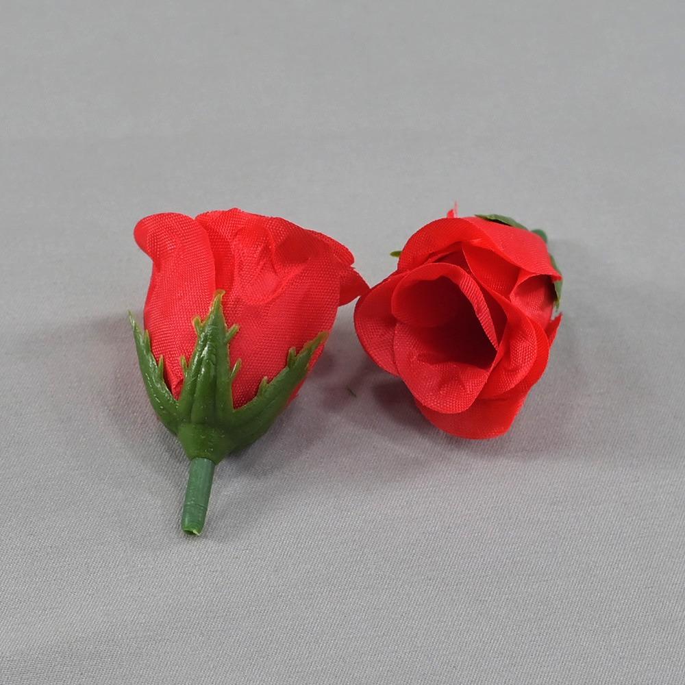 100PCS/bag 3.5*5cm Artificial Bud Flower 10 Colors Christmas Decorative Wreaths Brooch Home Decor
