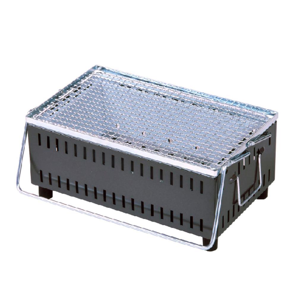 GREEN LIFE Japanese BBQ Lightweight Compact Charcoal Addition Easy Tabletop Cicilline UC-350ST(GY)