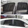 2 X 50 S/L Aluminum and Plastic Shrinkable Windowshade Curtain Car Side Window Sunshades Auto Rear W