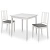 Day and Night - Day and Night Dining Furniture Set 3 Pieces White MDF