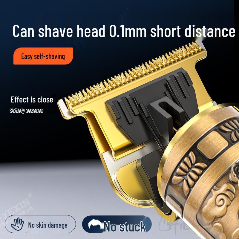 Retro Electric Hair Clipper & Shaver - Special Oil Design for Bald and Styled Heads