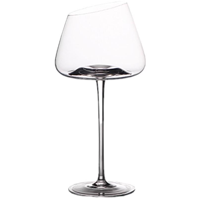 Elegant Slanted Rim Large Red Wine Glass