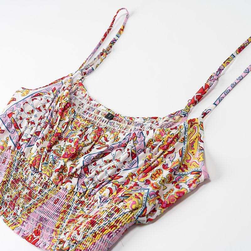 Kaslead New Arrival Women's Clothing Fashion Style Fashion Minimalist Short Top Geometric Print Pants Suit