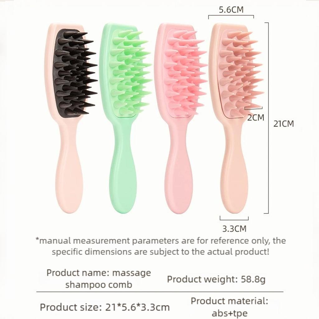 2PCS Handheld Hair Wash Brush Scalp Care Massager Waterproof Design for Deep Cleansing and Stimulating Scalp Refreshment