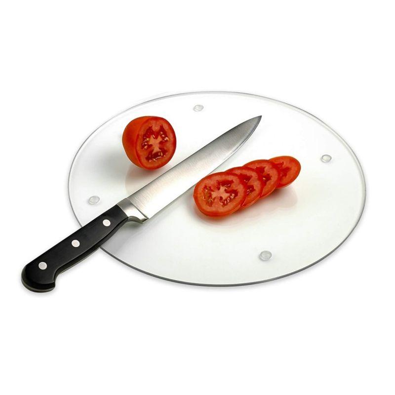 A20F-Round Acrylic Cutting Board For Outdoor Camping, Small Clear Countertop Tray, Scratch Resistant, 30X30x0.3Cm
