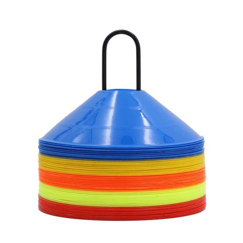50Pcs Soccer Disc Cones Training Sports Cone Agility Soccer Cones with Carry Bag and Holder for Sports Field Cone Marker