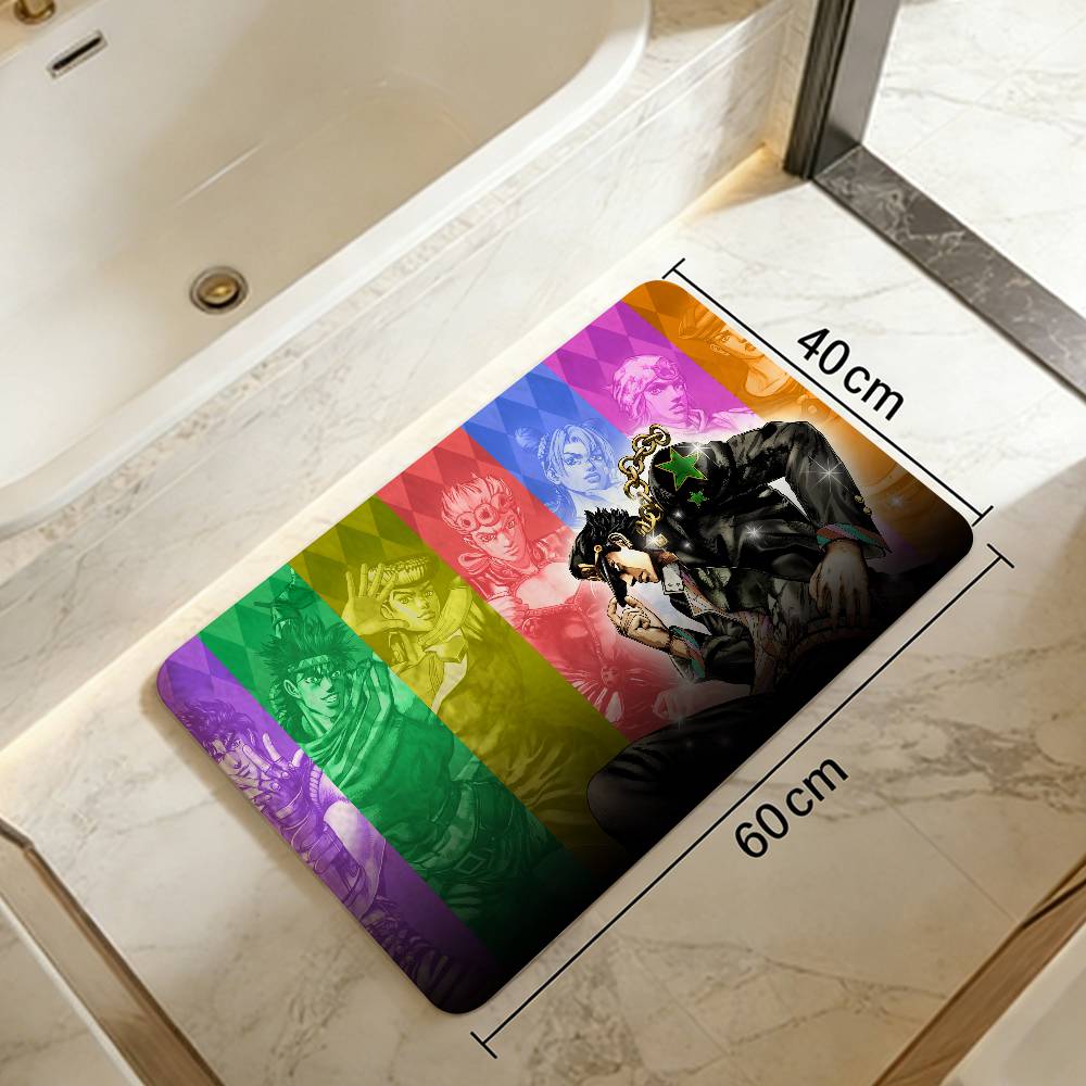 Adventure Anime Jojo Bizarre Adventure Bathroom Mat Kids Room Bedroom Decoration Balcony Anti-Slip Doormat Living Room Welcome