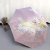 Moon Hello Kitty Automatic Opening and Closing Umbrella - Small Umbrella Suitable for Various Occasions, Portable 3-Fold Small Umbrella for Men and Wo