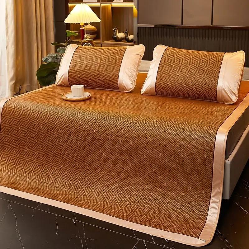 WOSTAR Summer Bamboo Rattan Mattress Adult Baby Cool Sleeping Mat Ice Cold Sheet Single Double Bed Foldable Protection Pad 150