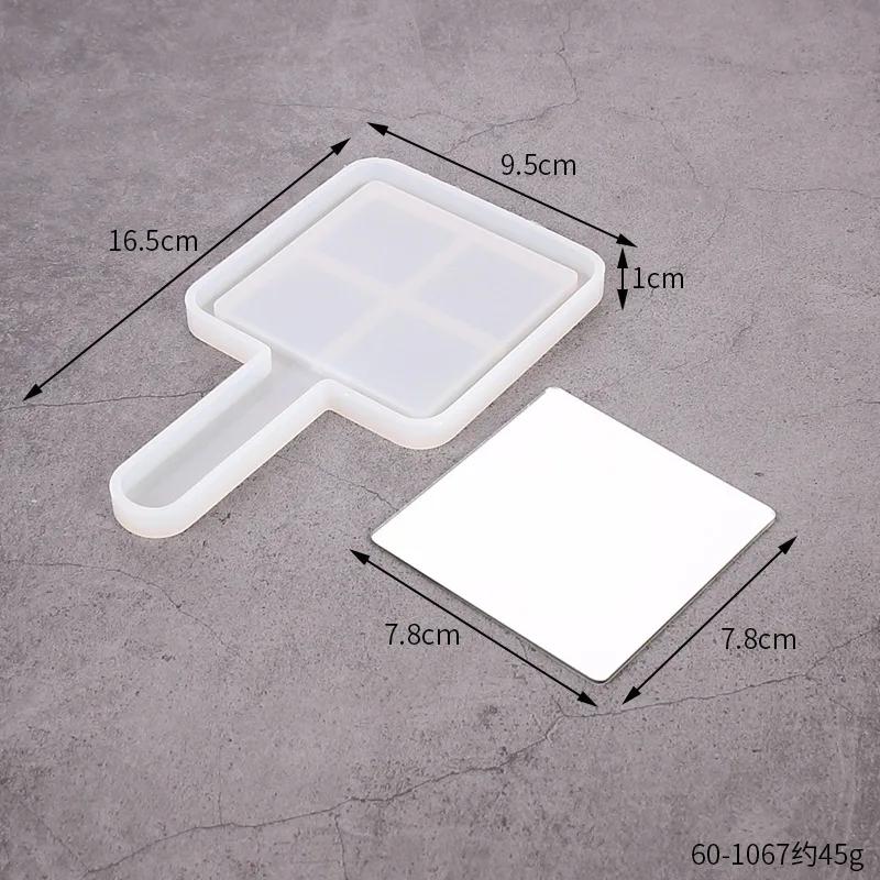 Dressing Mirror Silicone Resin Molds DIY Epoxy Resin Casting Jewelry Craft Making Mold Compact Mirror Resin Mold