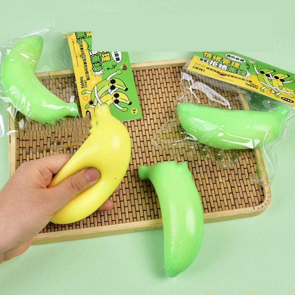Temperature Variation Banana Squeeze Toy Slow Rebound Mango Pinch Toy Interesting   Practical Jokes