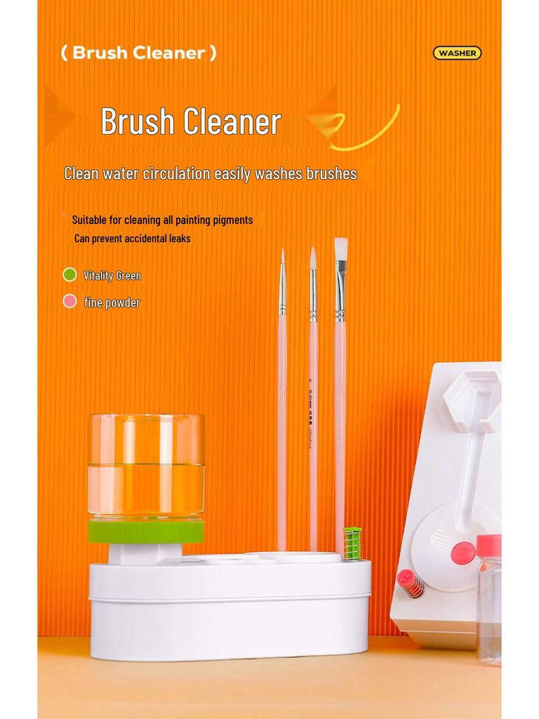 Digital Oil Painting Brush Cleaner and Washer Tool for Paint, Calligraphy, and Watercolor Brushes