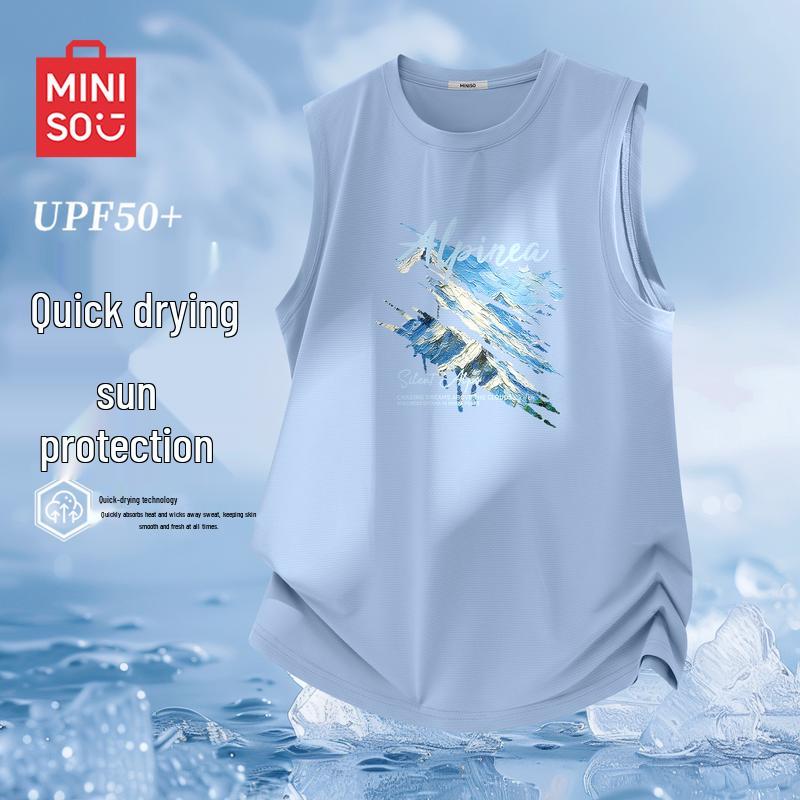 MINISO Men s Summer Quick-Dry Mesh Tank Top 4XL