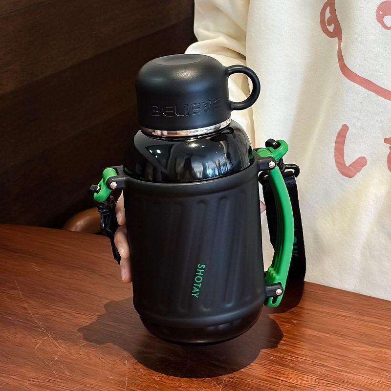 Large-Capacity Thermos Cup for Women 2024 New Model High-Looking Student Water Bottle with Lid for Drinking Water, Mom's Bottle 1000ml
