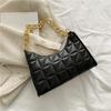 Women's Advanced Underarm Bag New Trend All-match Shoulder Hobo Bag Chain Handbag Female Fashion Plaid Shopping Bag