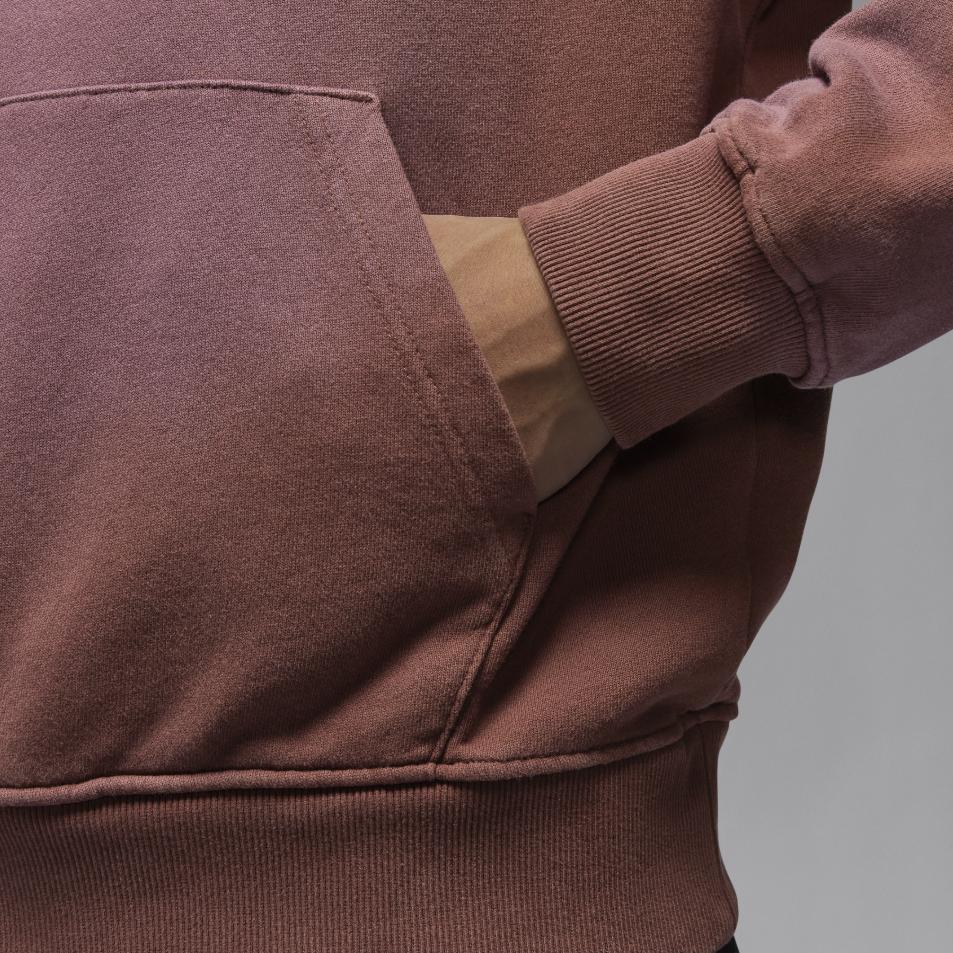 Jordan Flight Fleece Casual Thin Velvet Pullover Hoodie Men Hoodies Light-Brown FV7250231