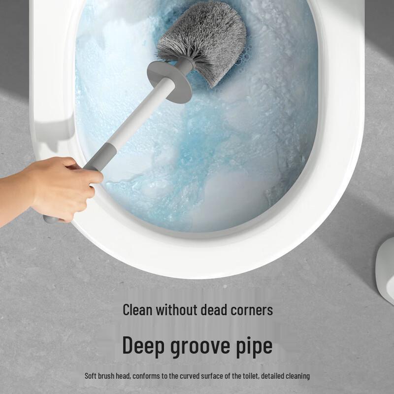 Wall-Mounted No-Dead-Angle Toilet Brush Set