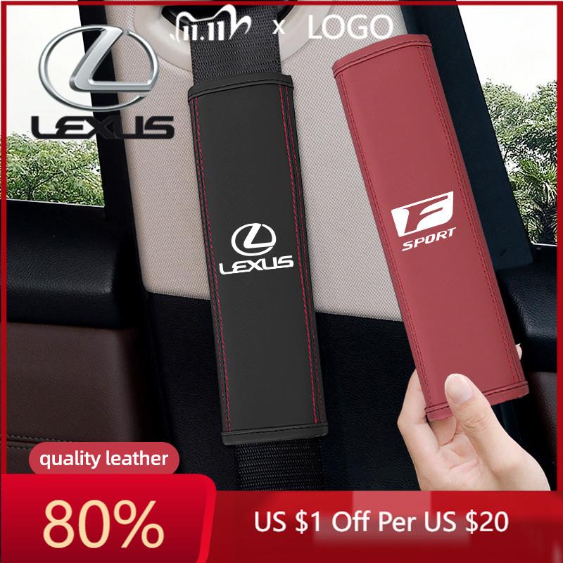 EAV3 2026 Hot Interior Stickers 2Pcs Car Seat Belt Shoulder Cover Safety Belts Cushioning For Lexus F-SPORT ES RX NX LS UX LM LX GX L