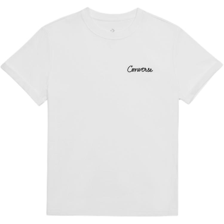 New Converse T Shirts Women's White WCH664-001
