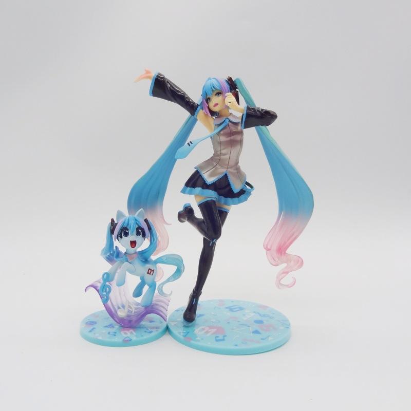 Anime Hatsune Miku My Little Pony Friendship Is Magic Figure Action Figurine Pvc Statue Model Cartoon Kawaii Toy