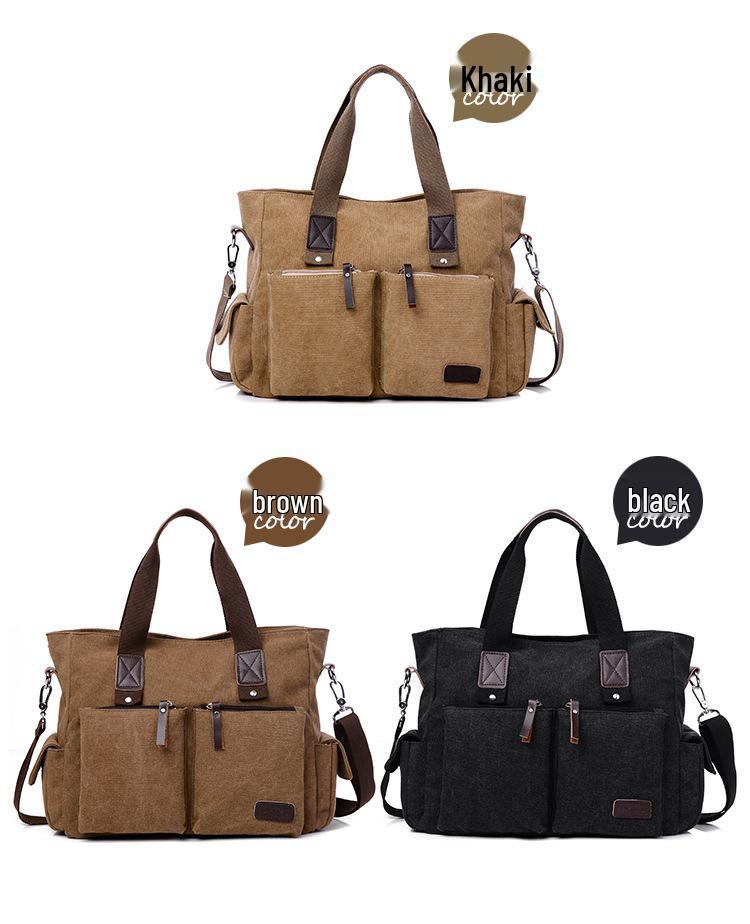 Men's Large Capacity Casual Canvas Crossbody Handbag