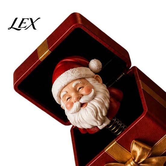 Unique Christmas Gift for Adults Magic Pop-Up Box, Cute Reindeer Santa Claus Gingerbread Prank Funny Birthday Men Women Reusable Spring-Loaded